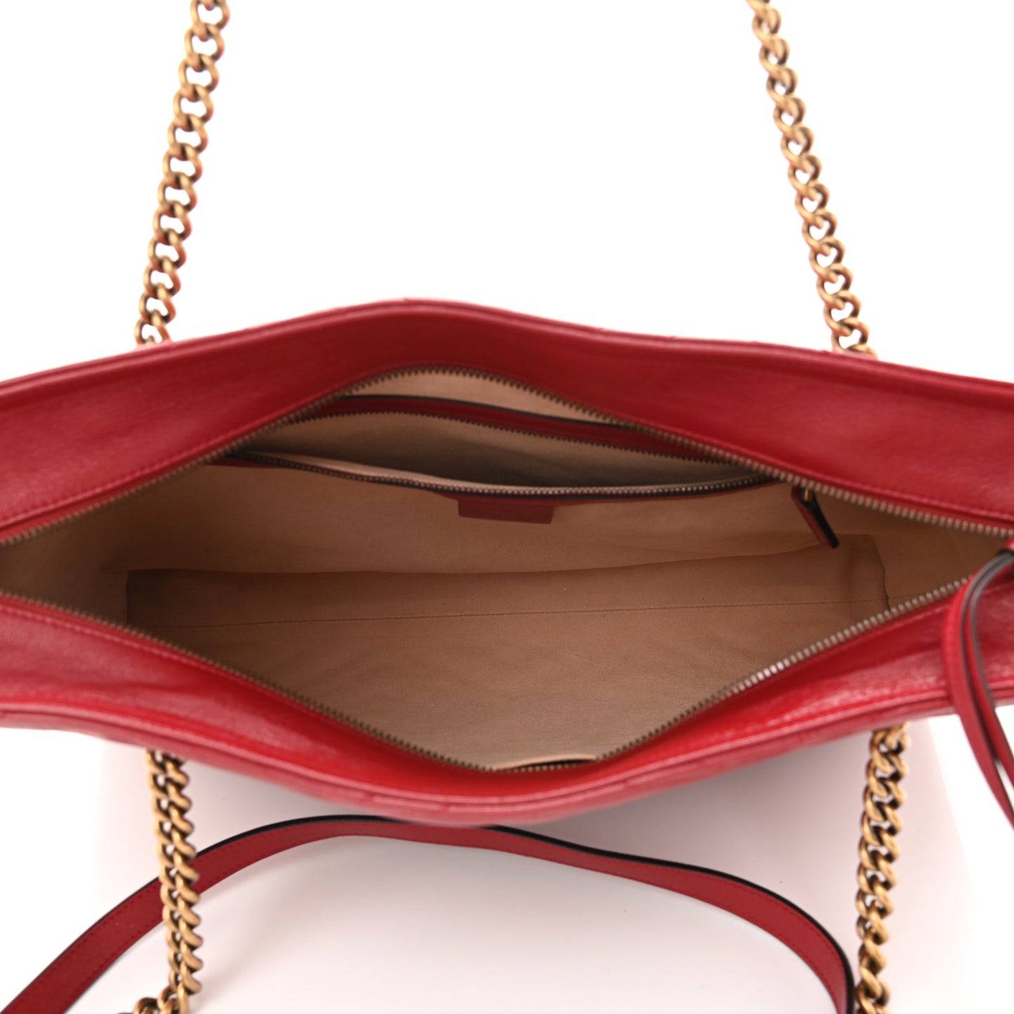 Azalea Calfskin Matelasse Medium GG Marmont Slim Tote Romantic Cerise