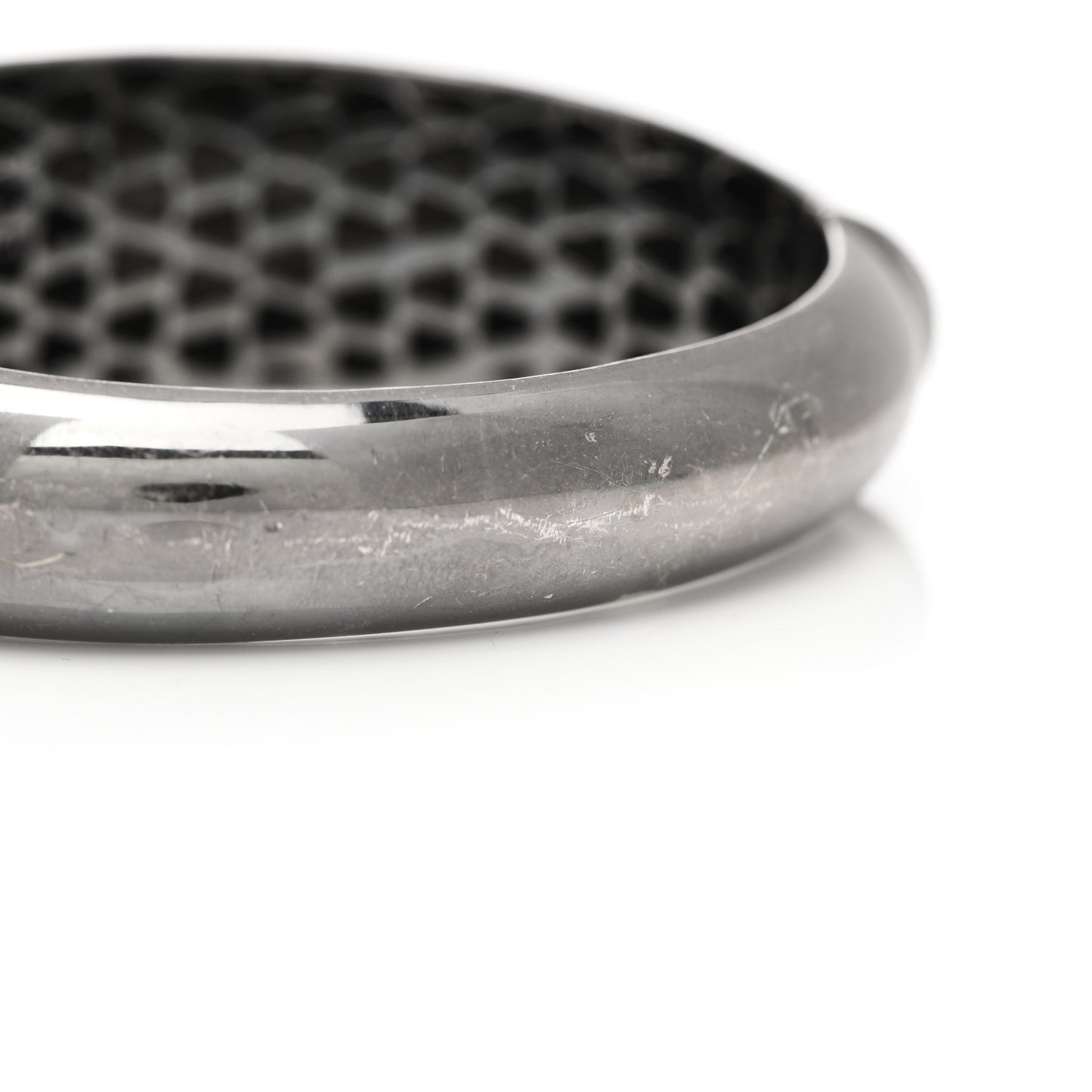 Ruthenium Sterling Silver Rhodolite Capri Plus Bangle Bracelet