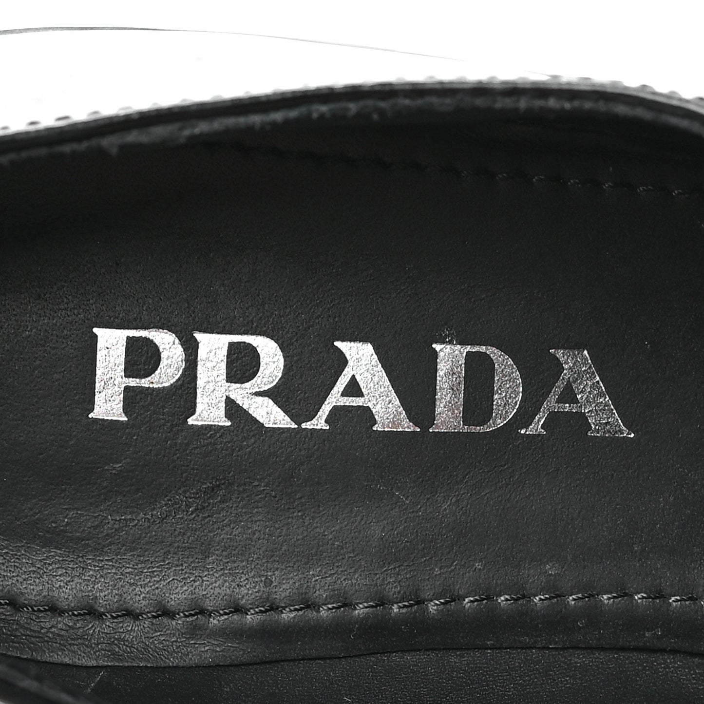 Spazzolato Metal Triangle Logo 50mm Loafers 36.5 Black