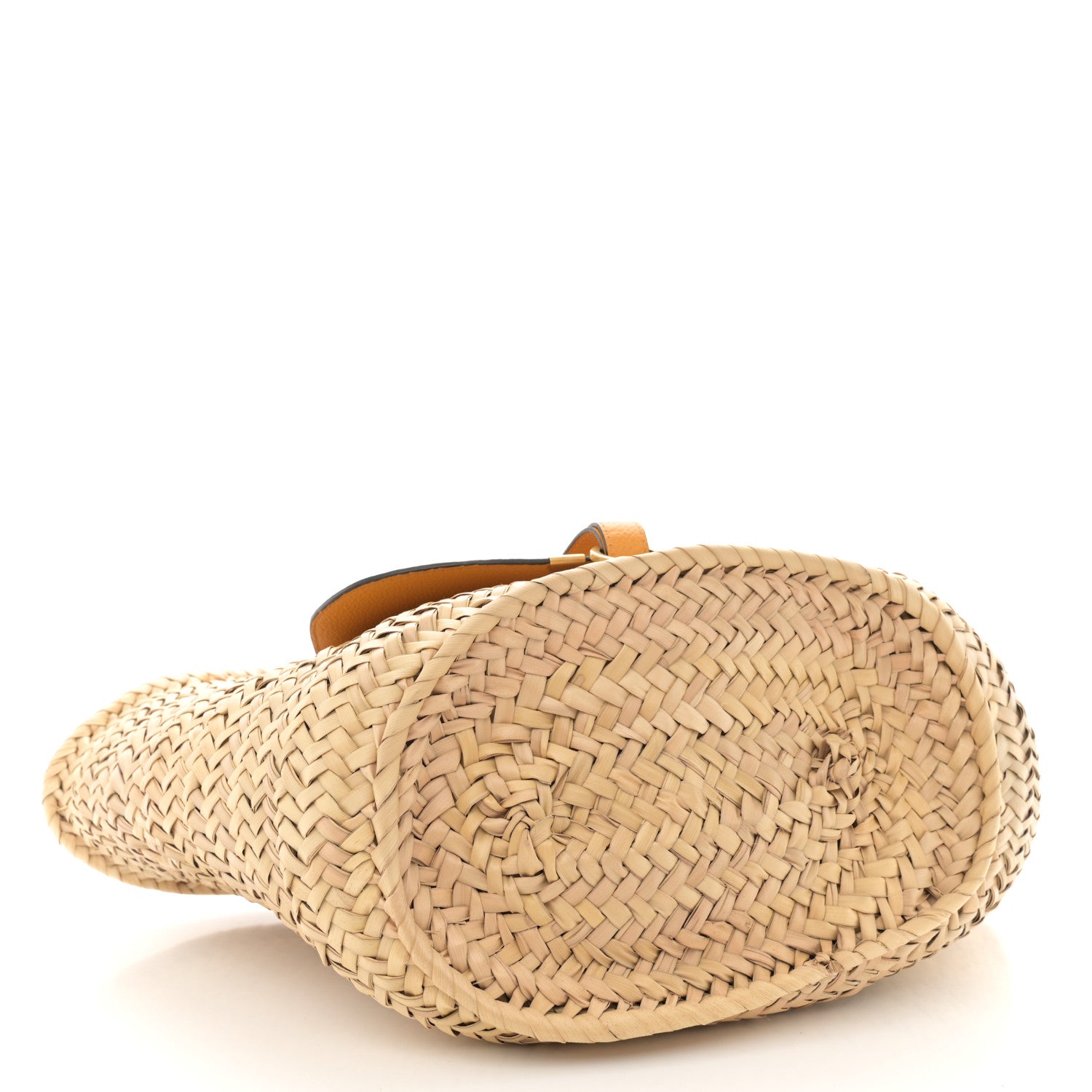 Chloe Raffia Small Grain Calfskin Medium Marcie Basket Yellow 4 of 13