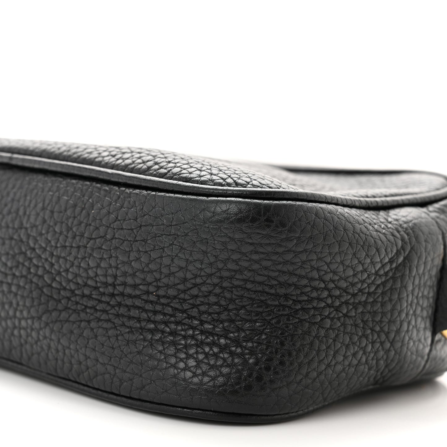 Pebbled Calfskin Mini Soho Disco Bag Black