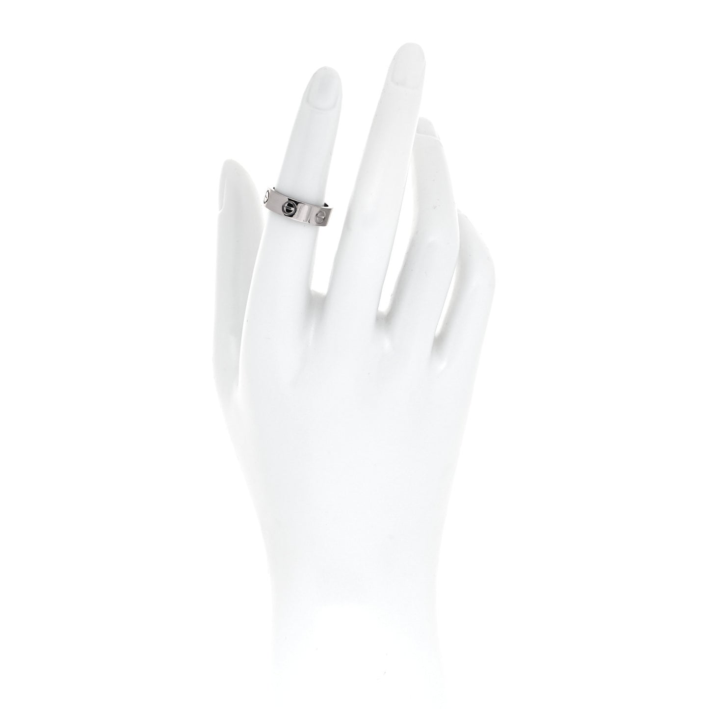 18K White Gold 5.5mm LOVE Ring 51 5.75