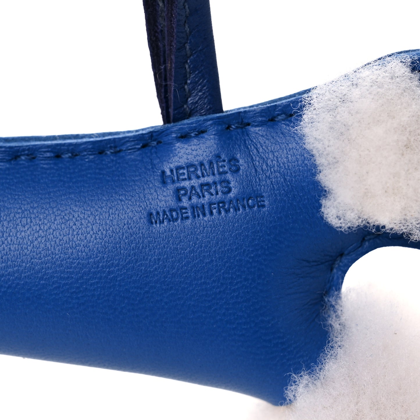 Milo Lambskin Shearling Budy Charm Bleu Saphir