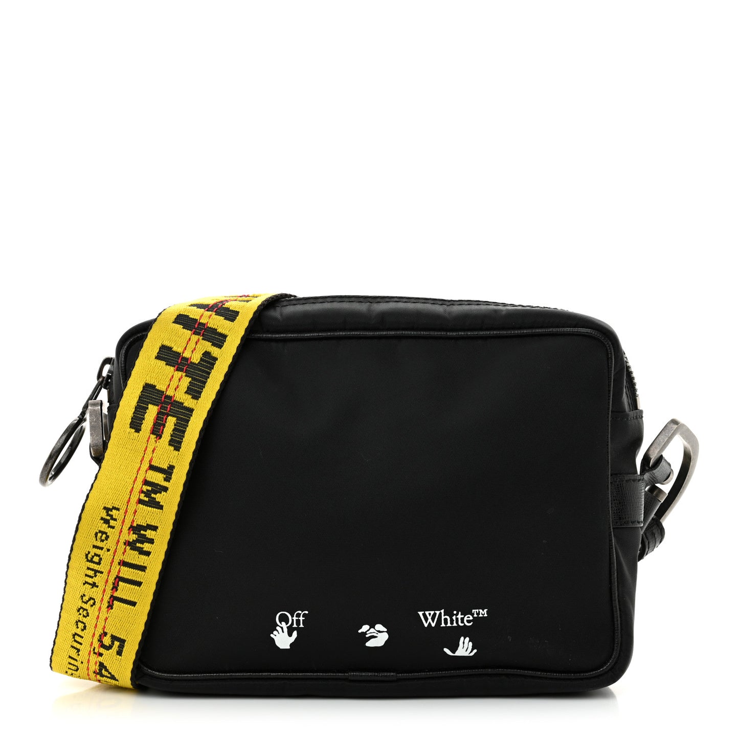 Nylon Logo Print Crossbody Bag Black