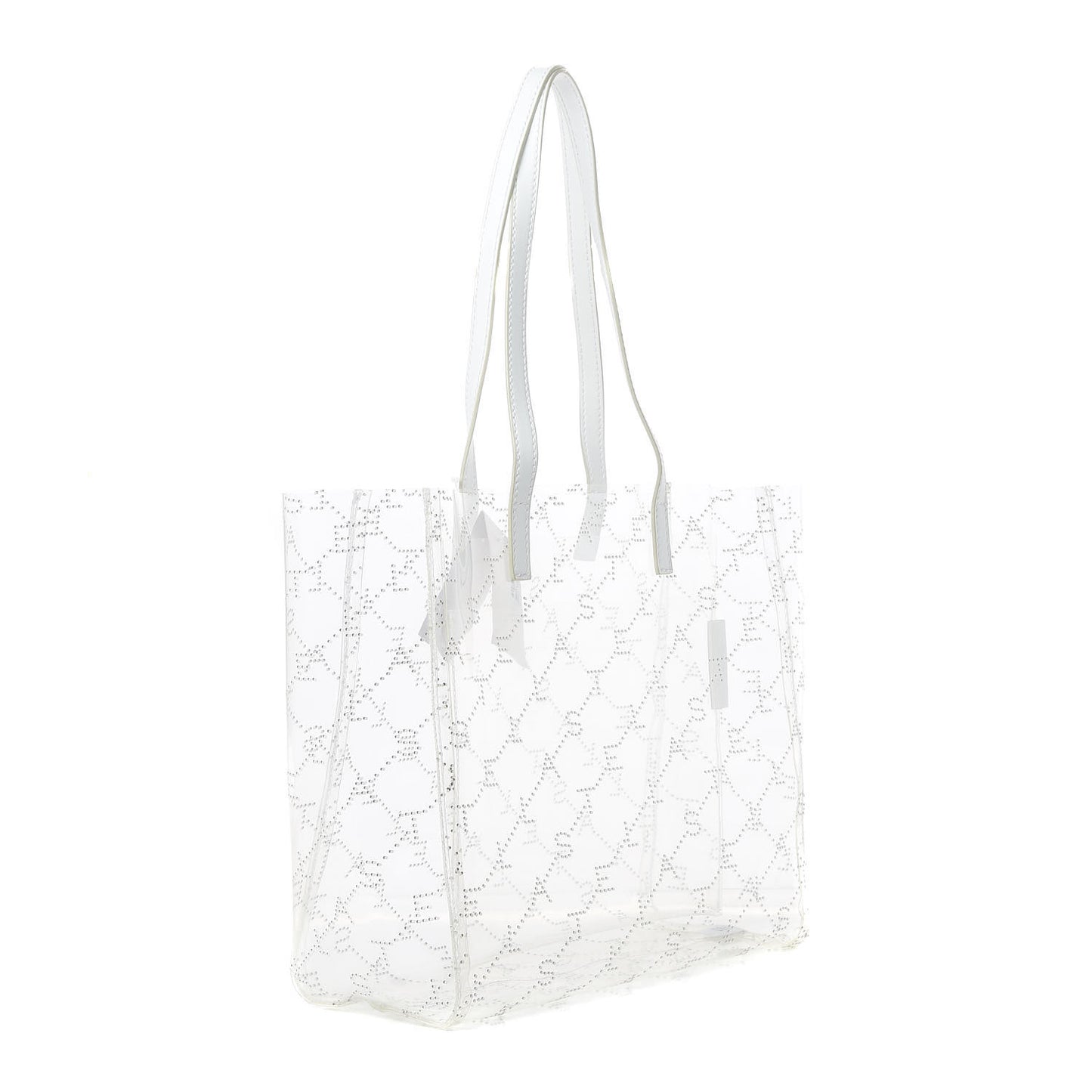 PVC Monogram Small Tote White