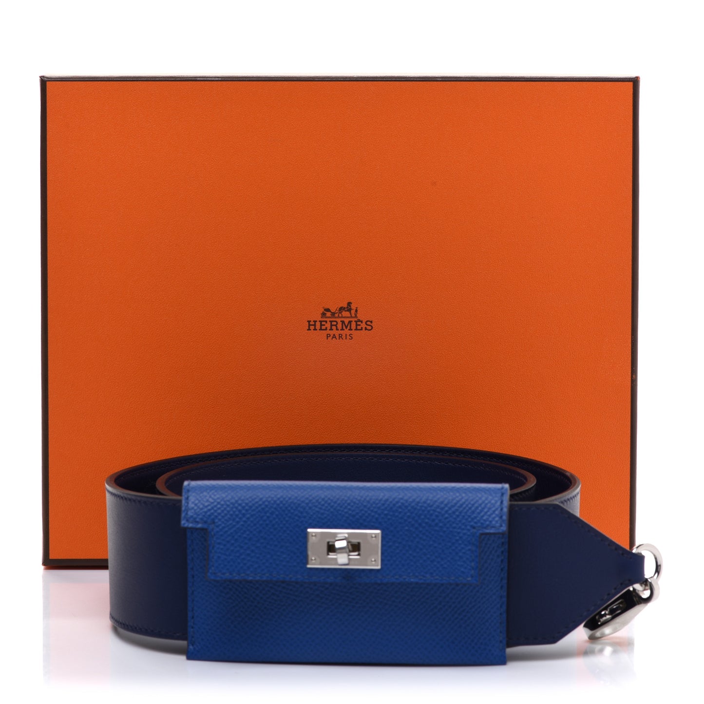 Swift Epsom Pocket Kelly Shoulder Strap Bleu Saphir Bleu France