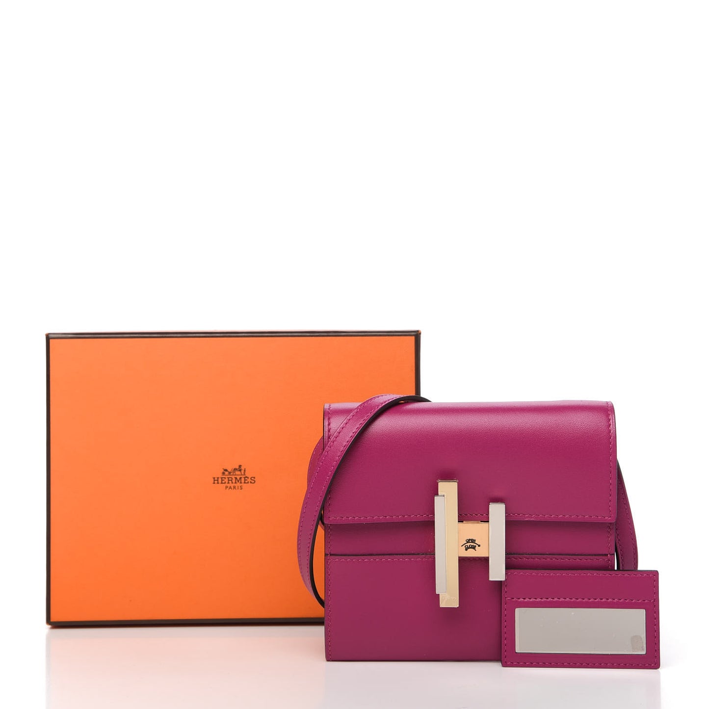 Villandry Calfskin Mini Cinhetic Wallet Rose Pourpre