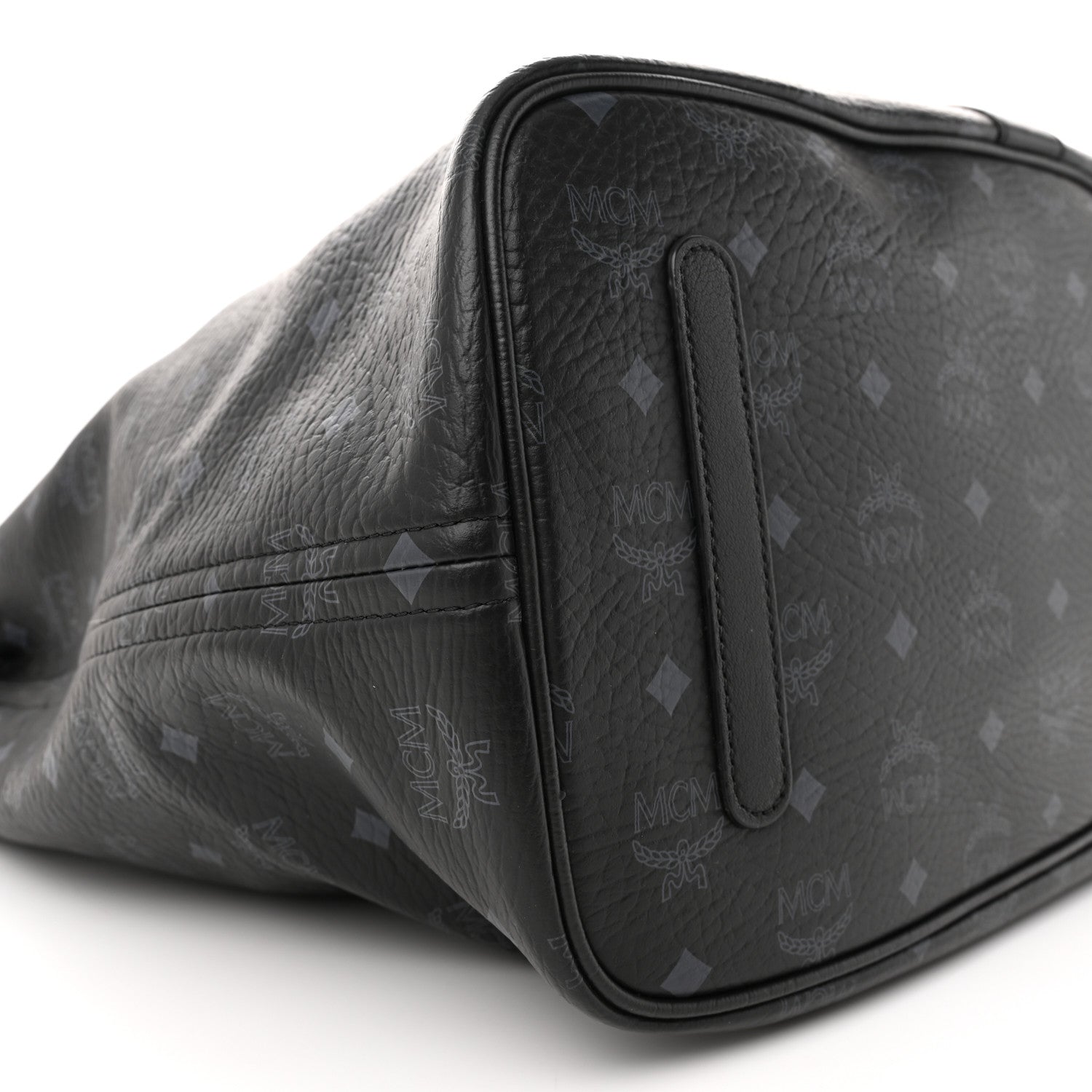 MCM Visetos Large Liz Reversible Shopper Tote Black 8 of 10