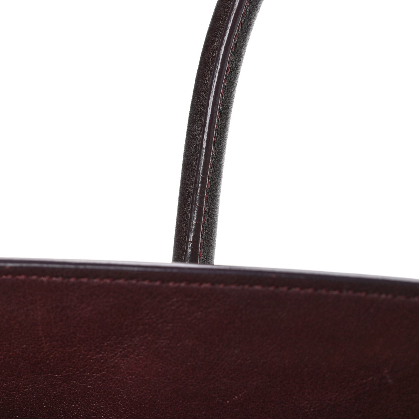 Grained Calfskin Small Classic Sac De Jour Bordeaux