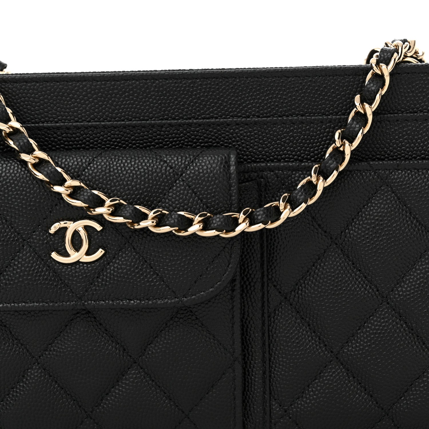 Chanel Caviar Quilted In & Out Chain Wallet Black 8 of 12