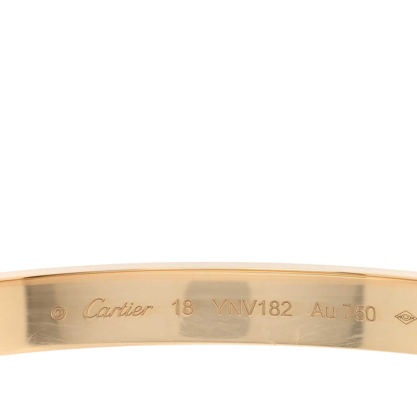 18K Yellow Gold Brushed Finish LOVE Bracelet 18