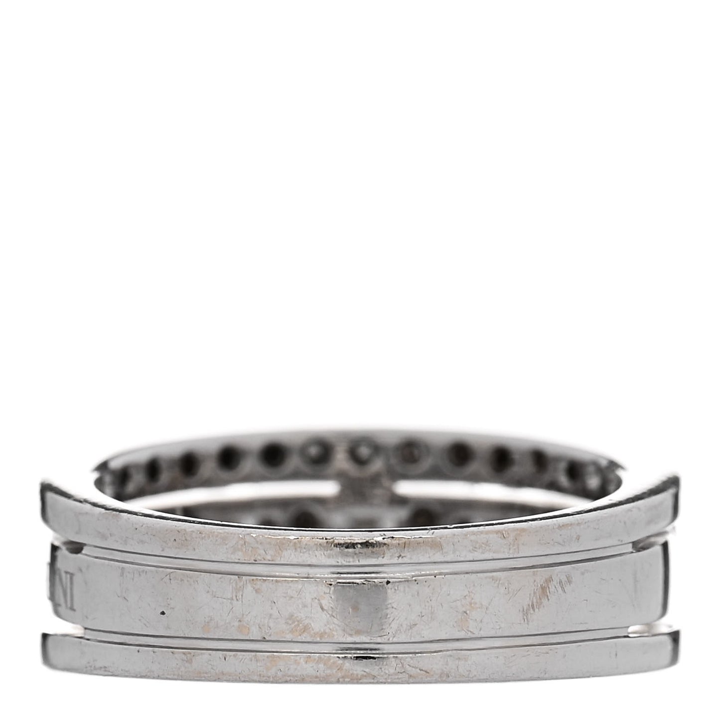 18K White Gold Diamond Belle Epoque Band Ring 53 6.25