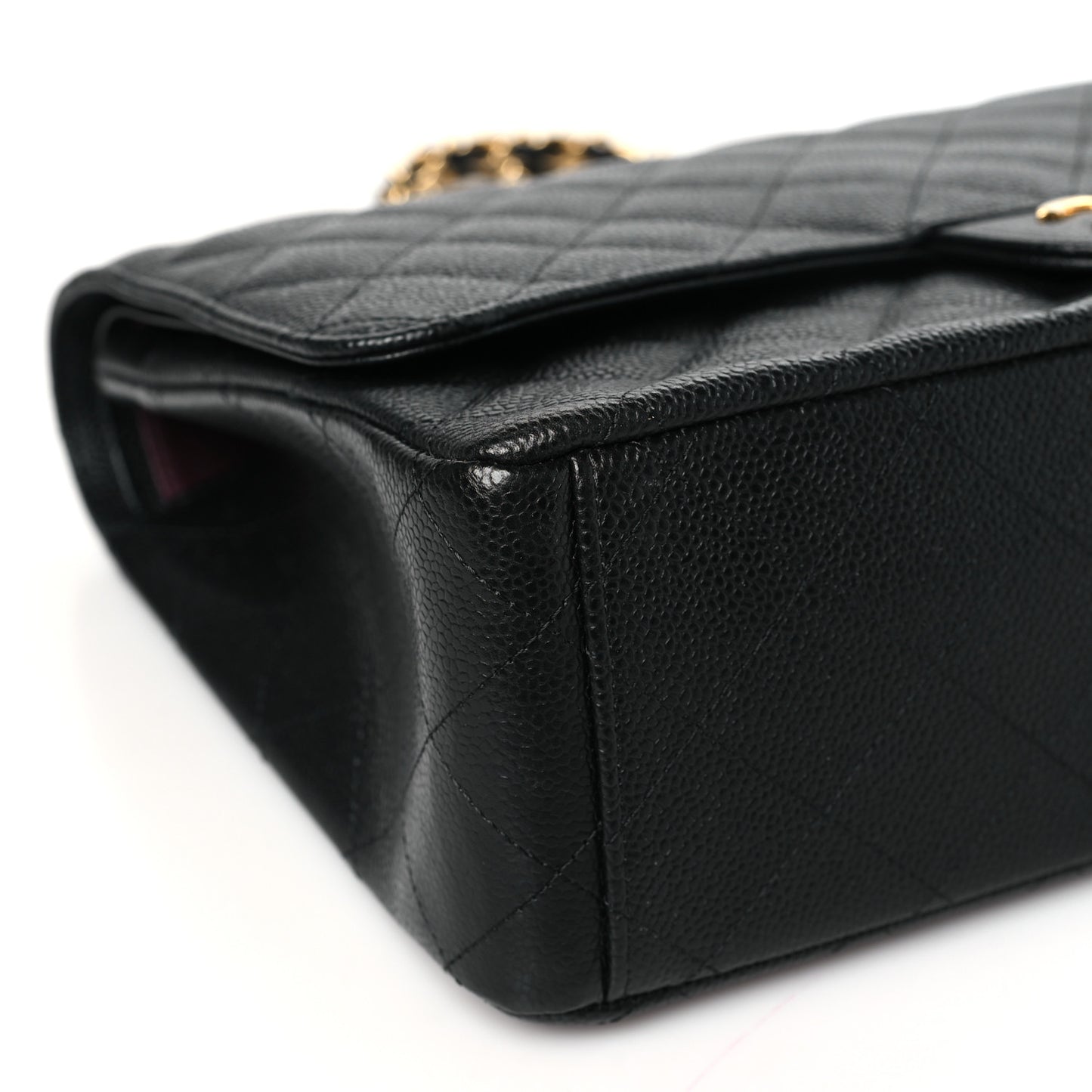 Caviar Quilted Maxi Double Flap Black