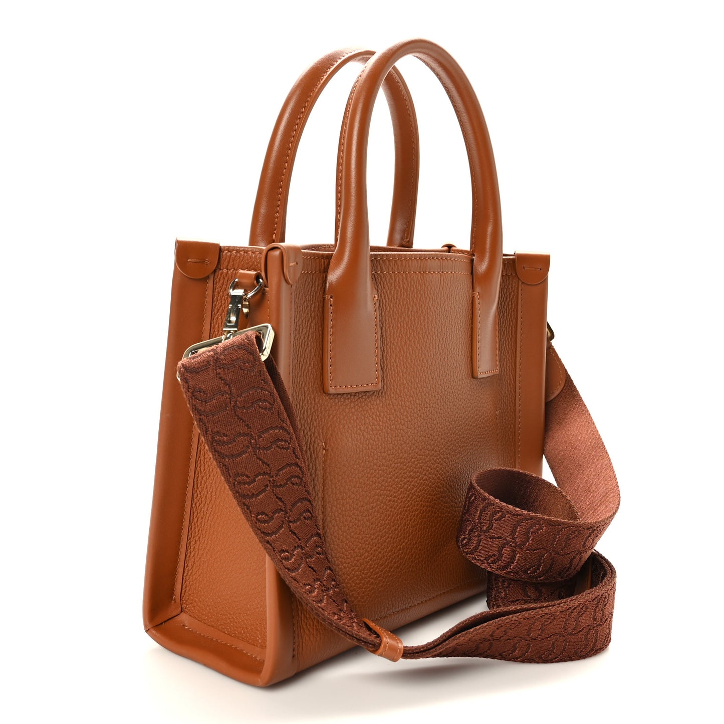 Grained Calfskin Mini By My Side Tote Cuoio