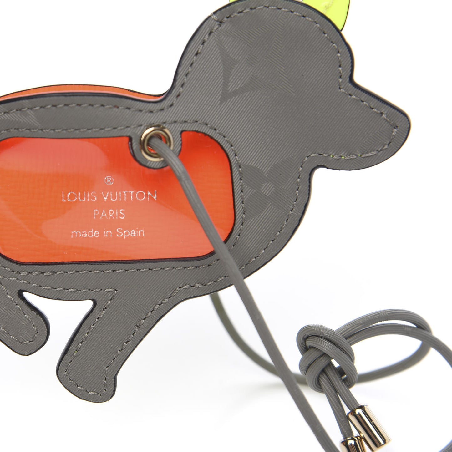 Monogram Titanium Dog Name Tag