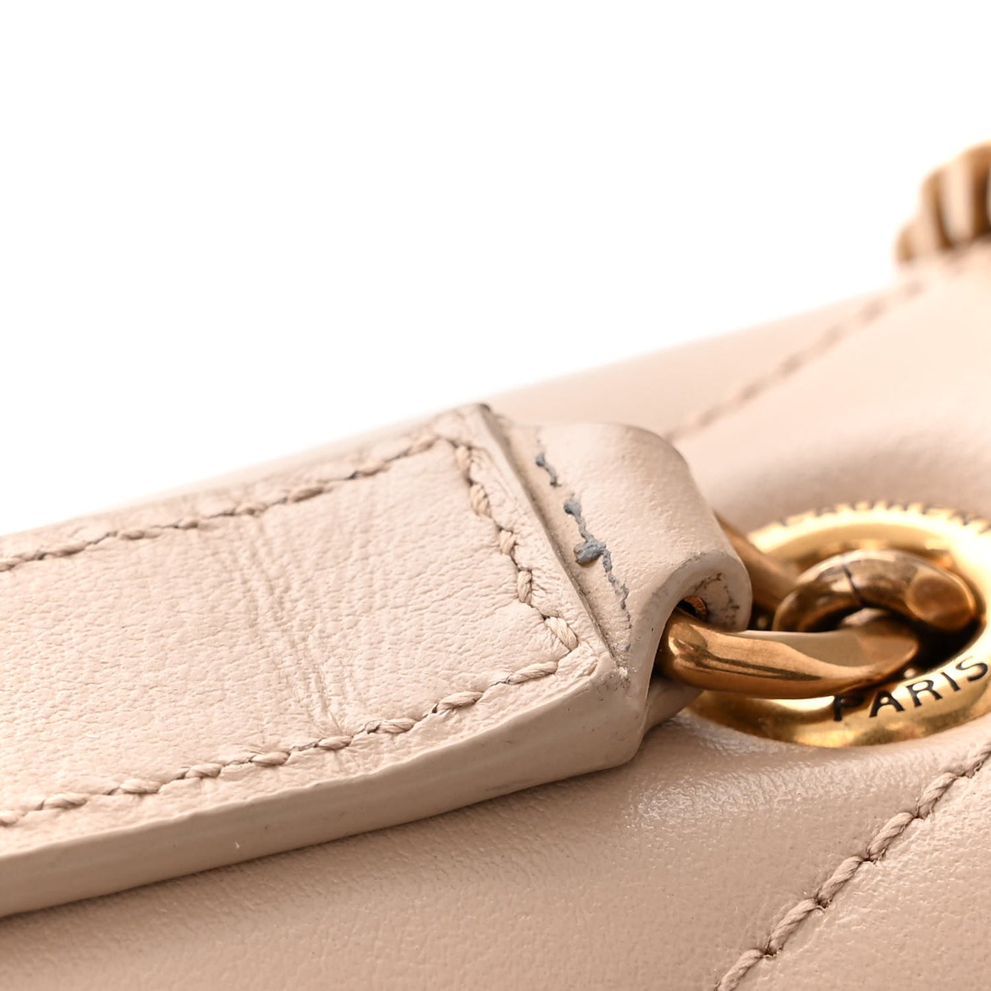 Calfskin Y Quilted Monogram Small Loulou Chain Satchel Dark Beige