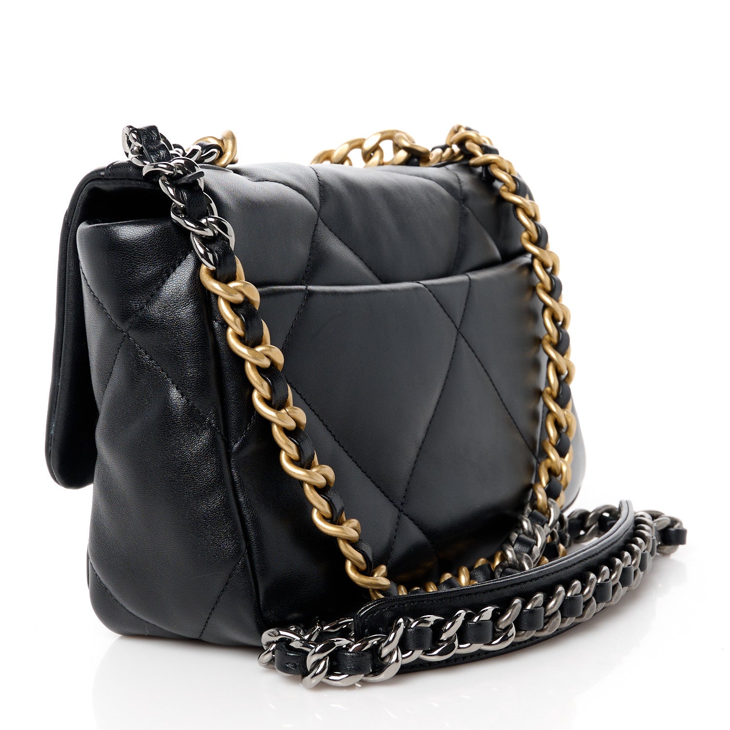 Chanel Lambskin Quilted Medium Chanel 19 Flap Black 3 of 10