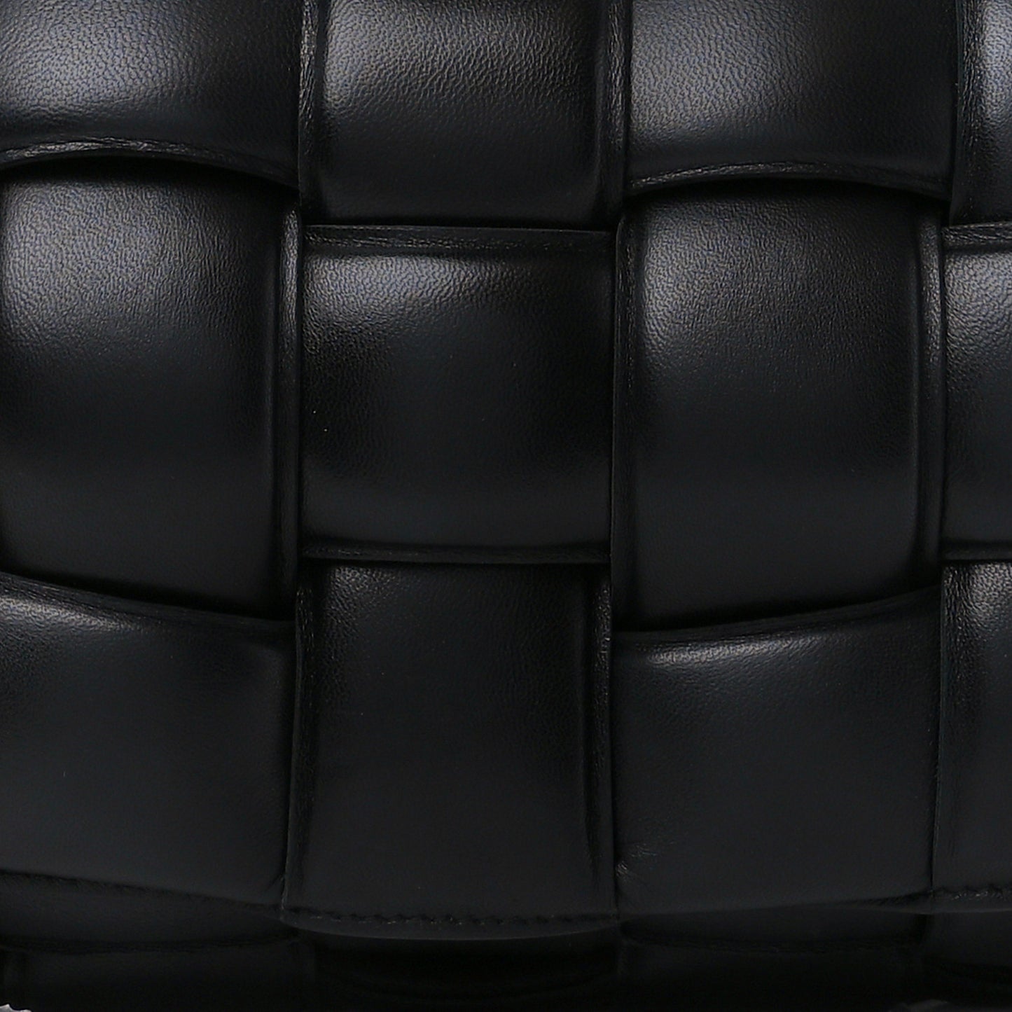 Nappa Maxi Intreccio Padded Cassette Crossbody Bag Black