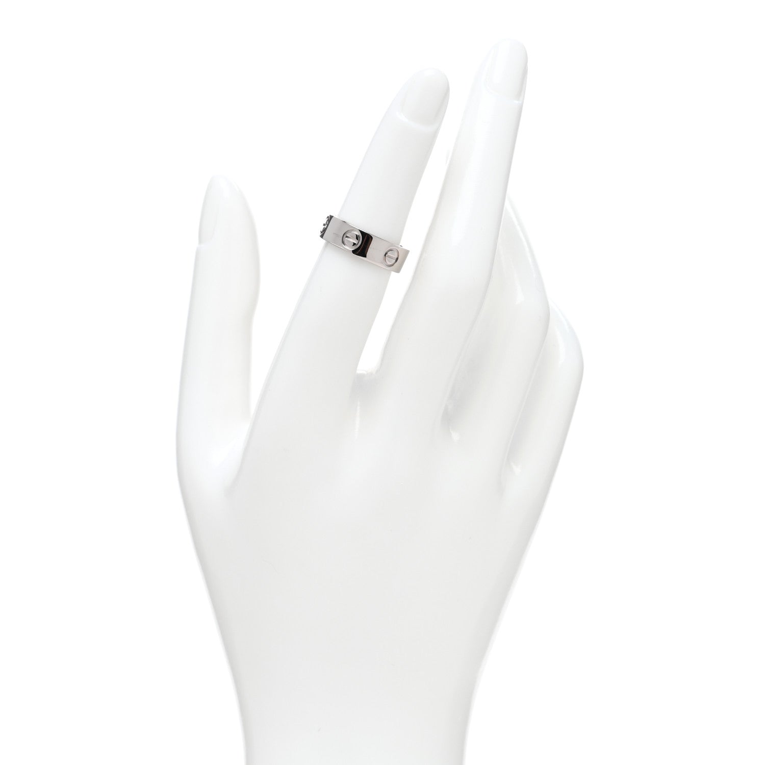 Cartier 18K White Gold 5.5mm LOVE Ring 50 5.25 2 of 4