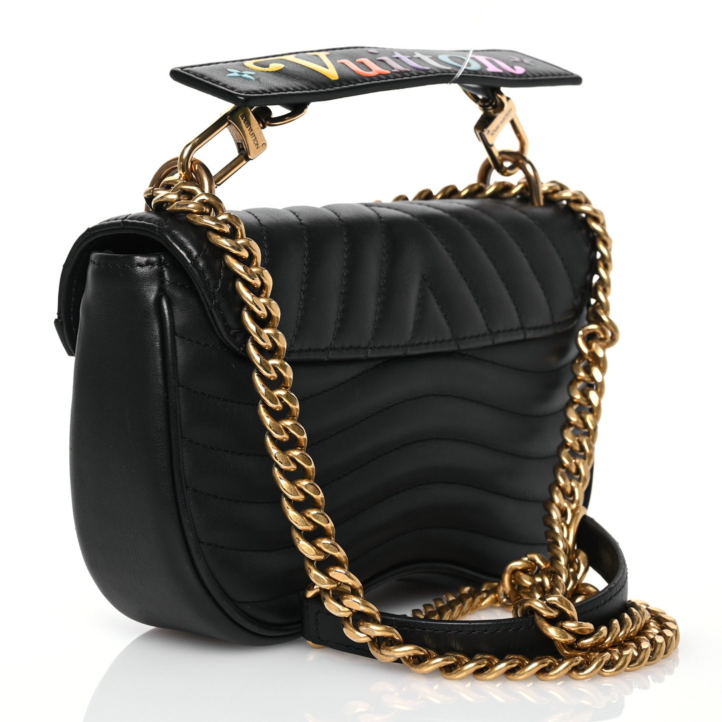 Calfskin New Wave Chain PM Black