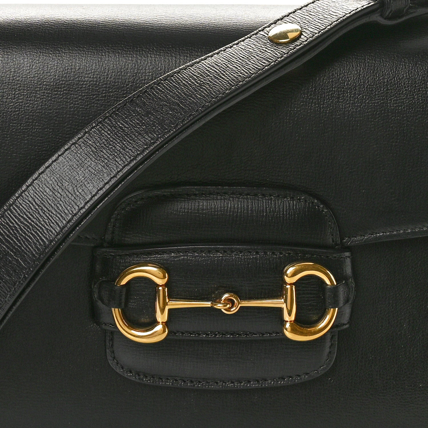 Gucci Azalea Calfskin Horsebit 1955 Shoulder Bag Black 7 of 10