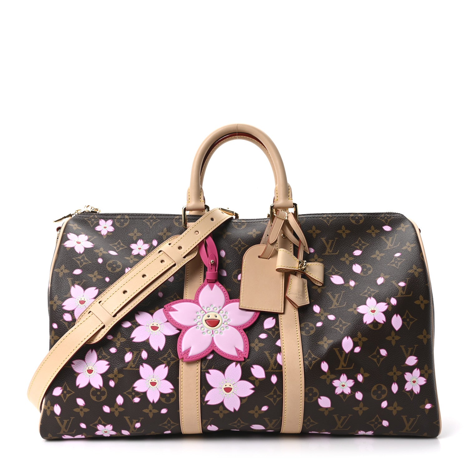 Louis Vuitton LV X TM Monogram Cherry Blossom Keepall Bandouliere