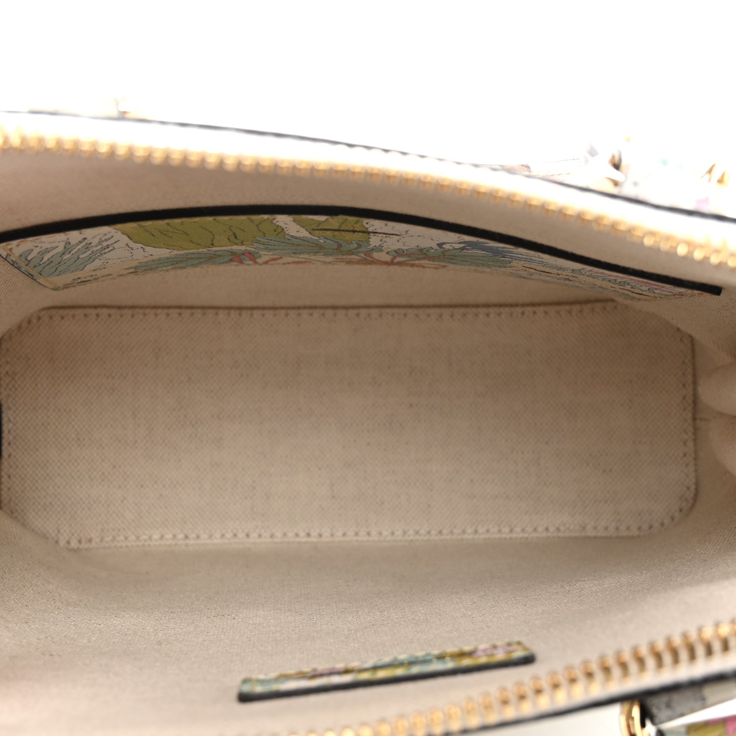 New Shangai Calfskin Tiger Savanah Web Mini Horsebit 1955 Top Handle Bag Chalky White Multicolor