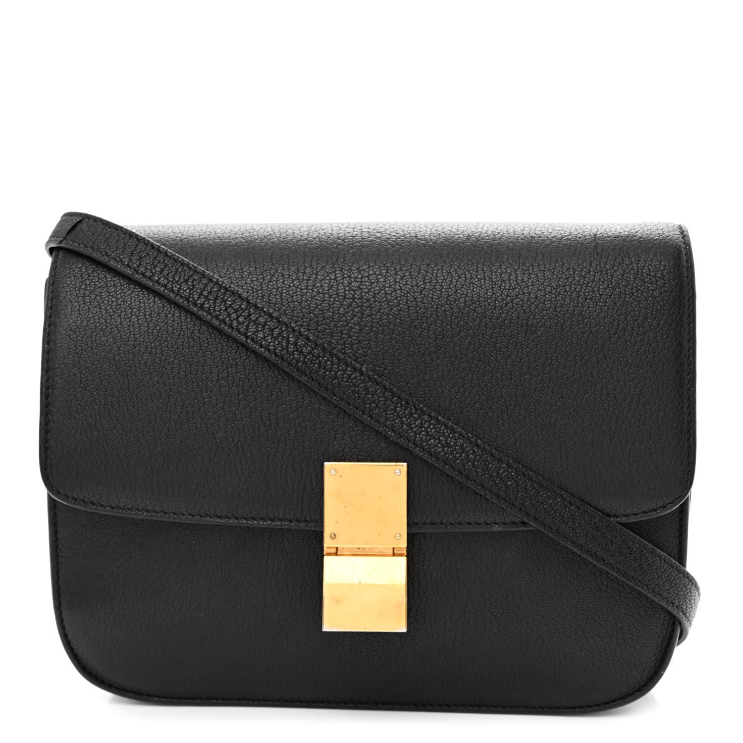 Celine Liege Calfskin Medium Classic Box Flap Bag Black 1 of 18
