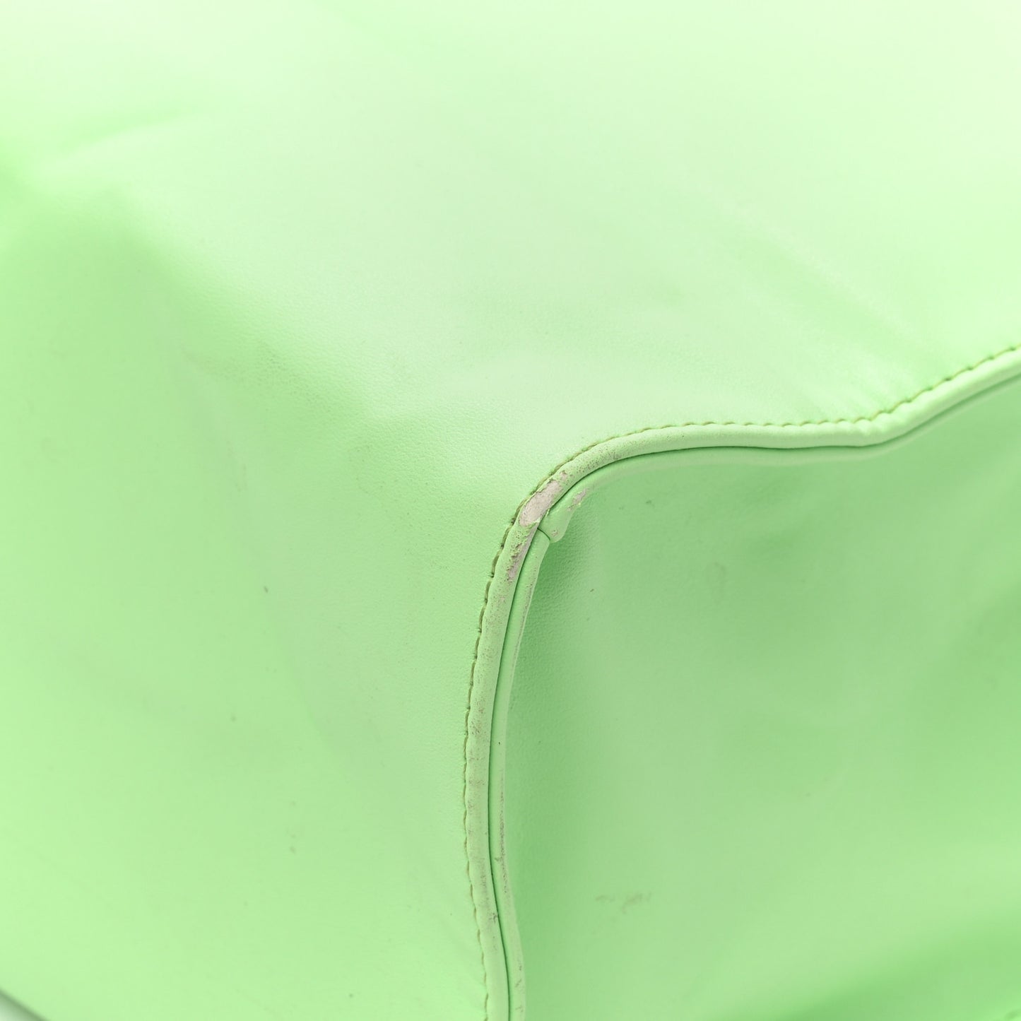 Vegan Leather Medium Shopping Bag Double Mint
