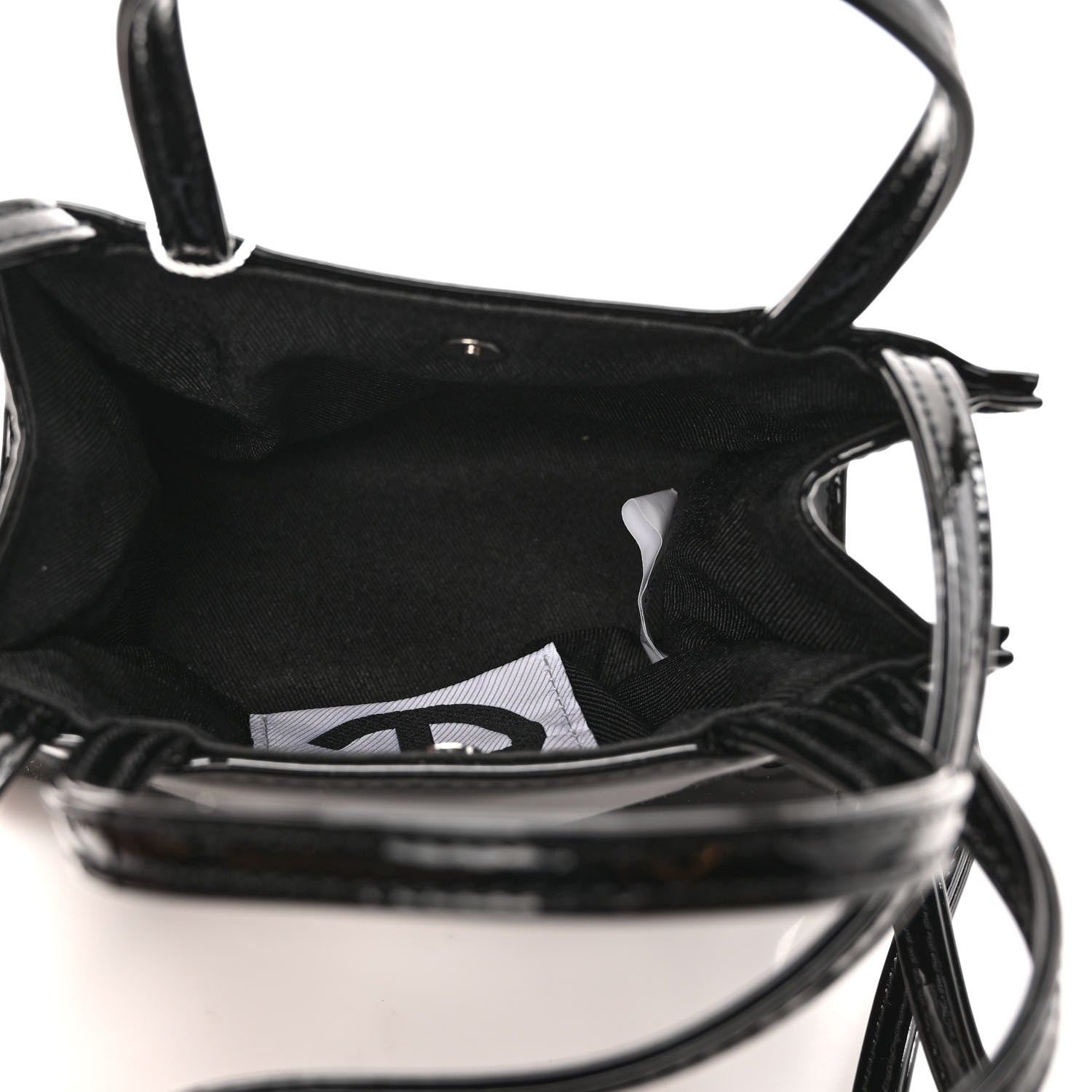 Telfar Patent Vegan Leather Small Shopping Bag Black 5 of 8