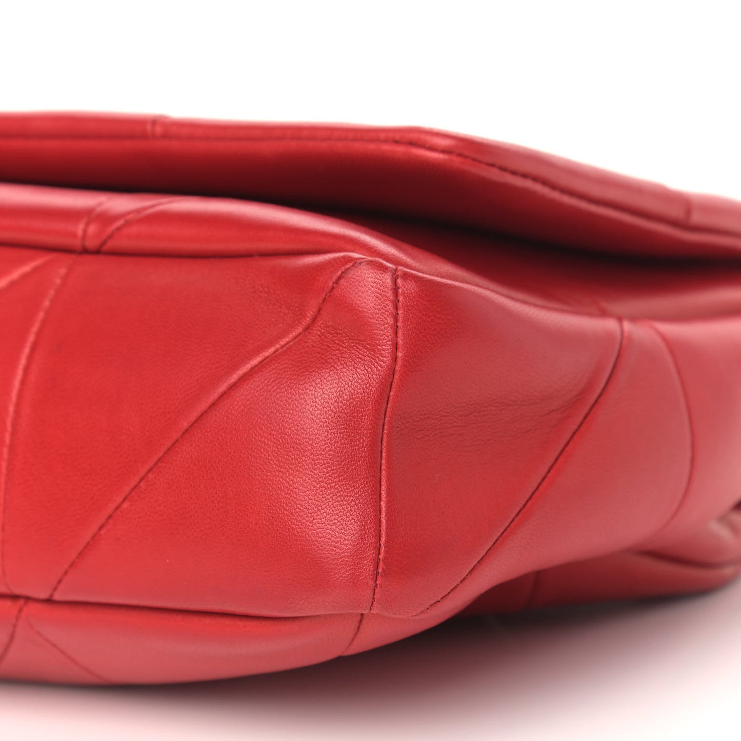 Lambskin Patchwork Monogram Medium Jamie Red
