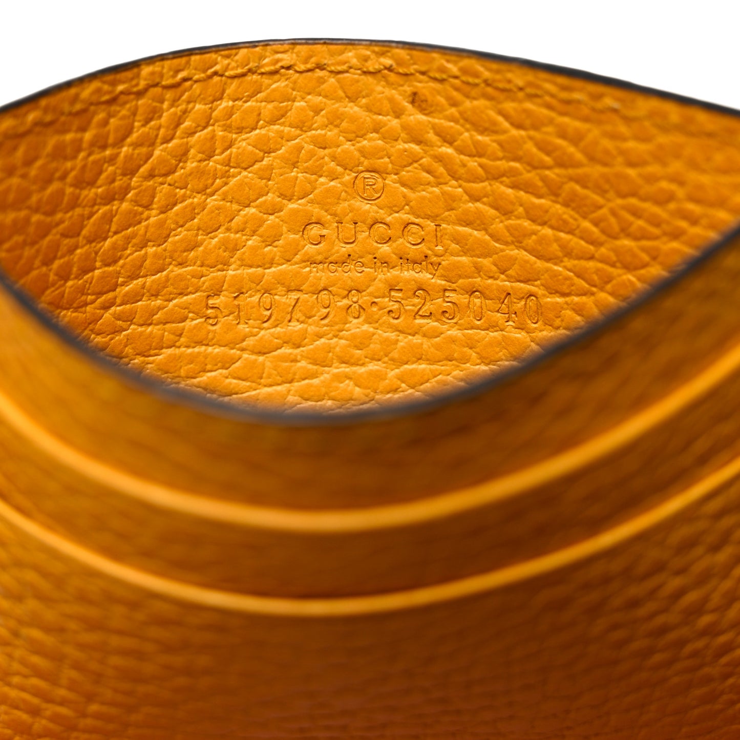 Calfskin Garden Bat Card Holder Yellow