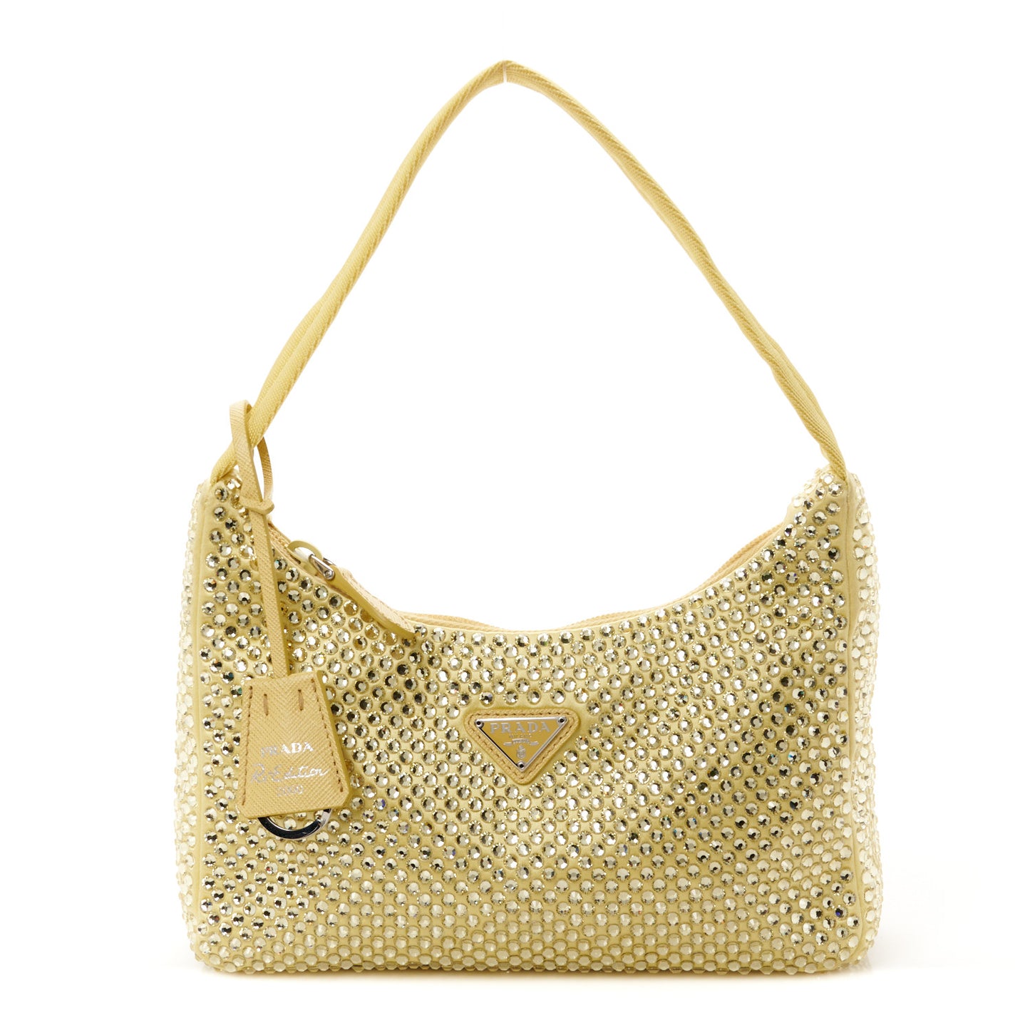 Satin Crystal Mini Re-Edition 2000 Bag Ananas