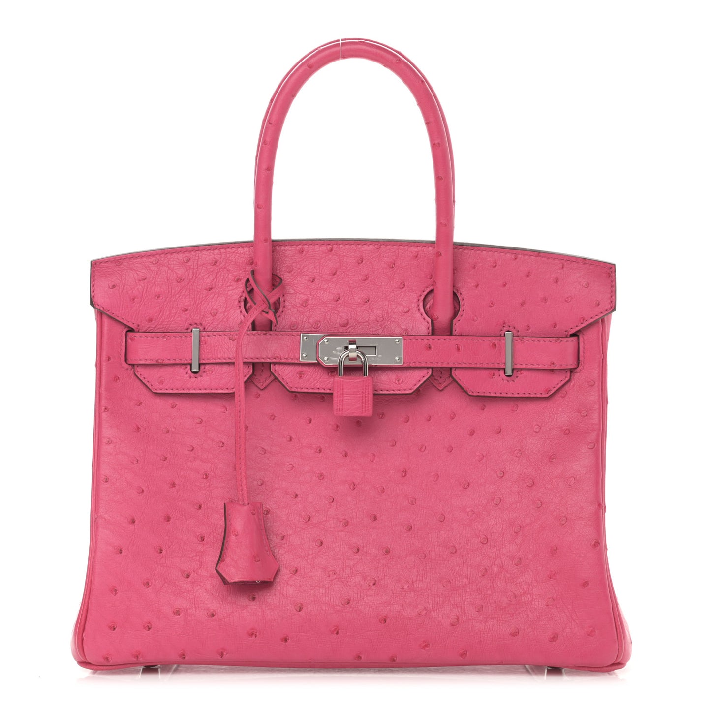 Ostrich Birkin 30 Rose Tyrien