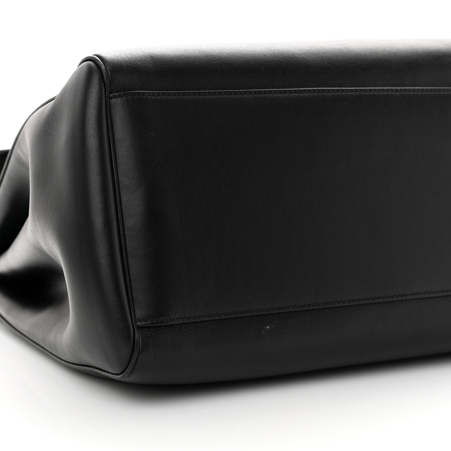 Grained Calfskin Large Soft 16 Bag Black