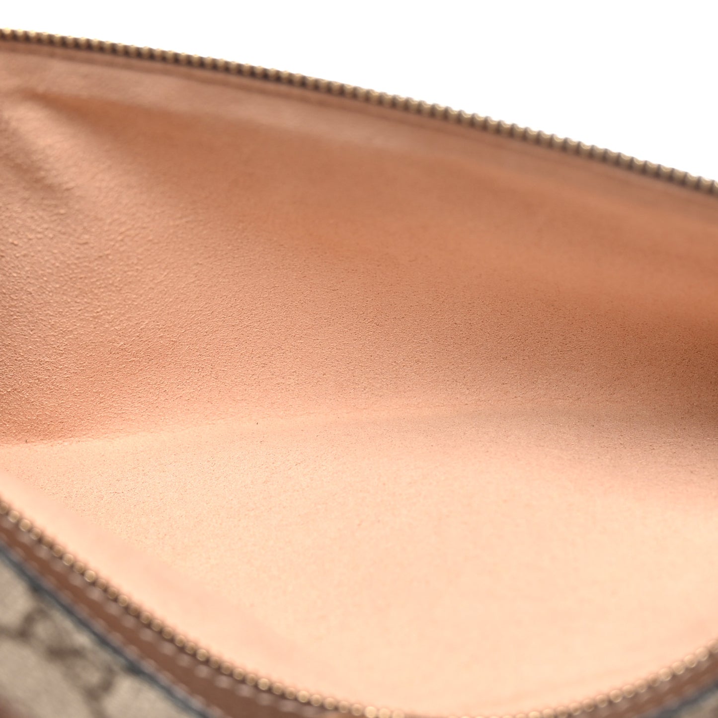 GG Supreme Monogram Large Ophidia Pouch Clutch Brown