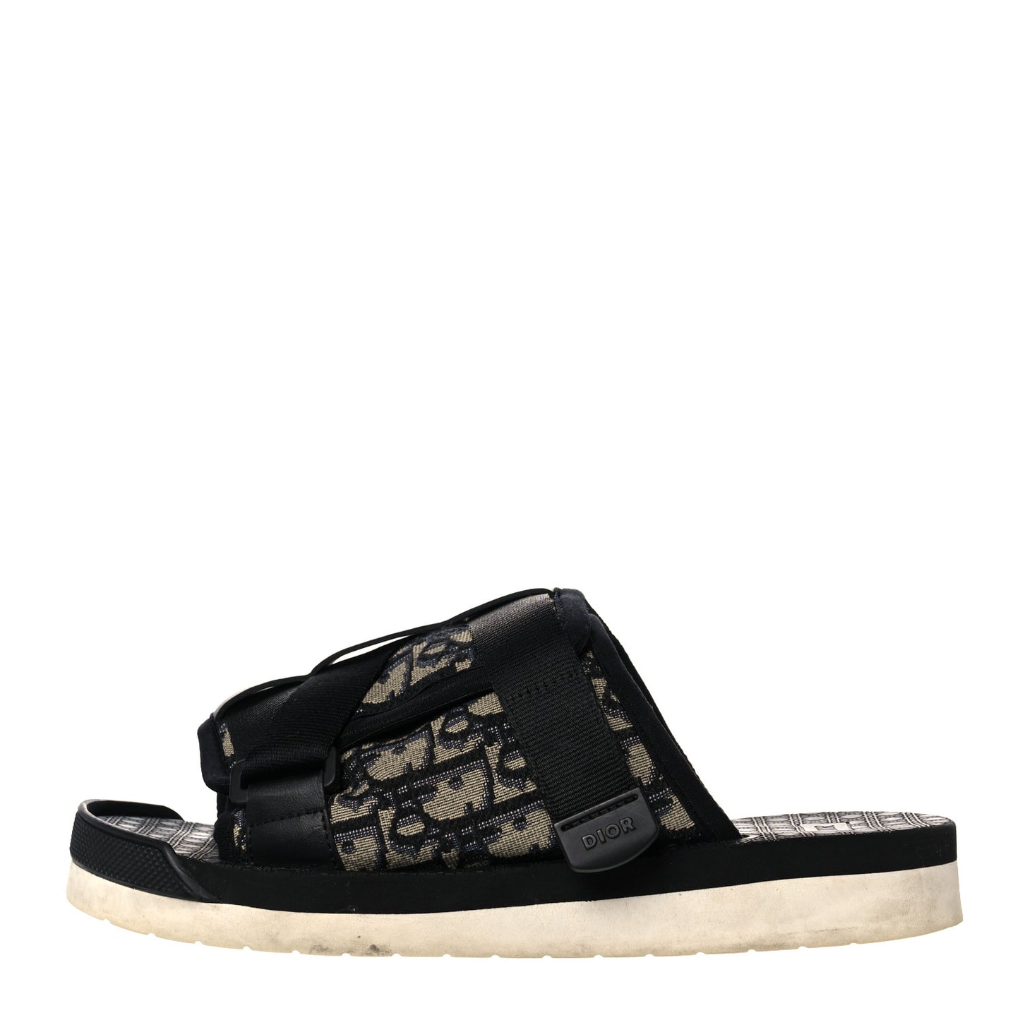 Oblique Jacquard Mens Alpha Sandals 39 Beige Black