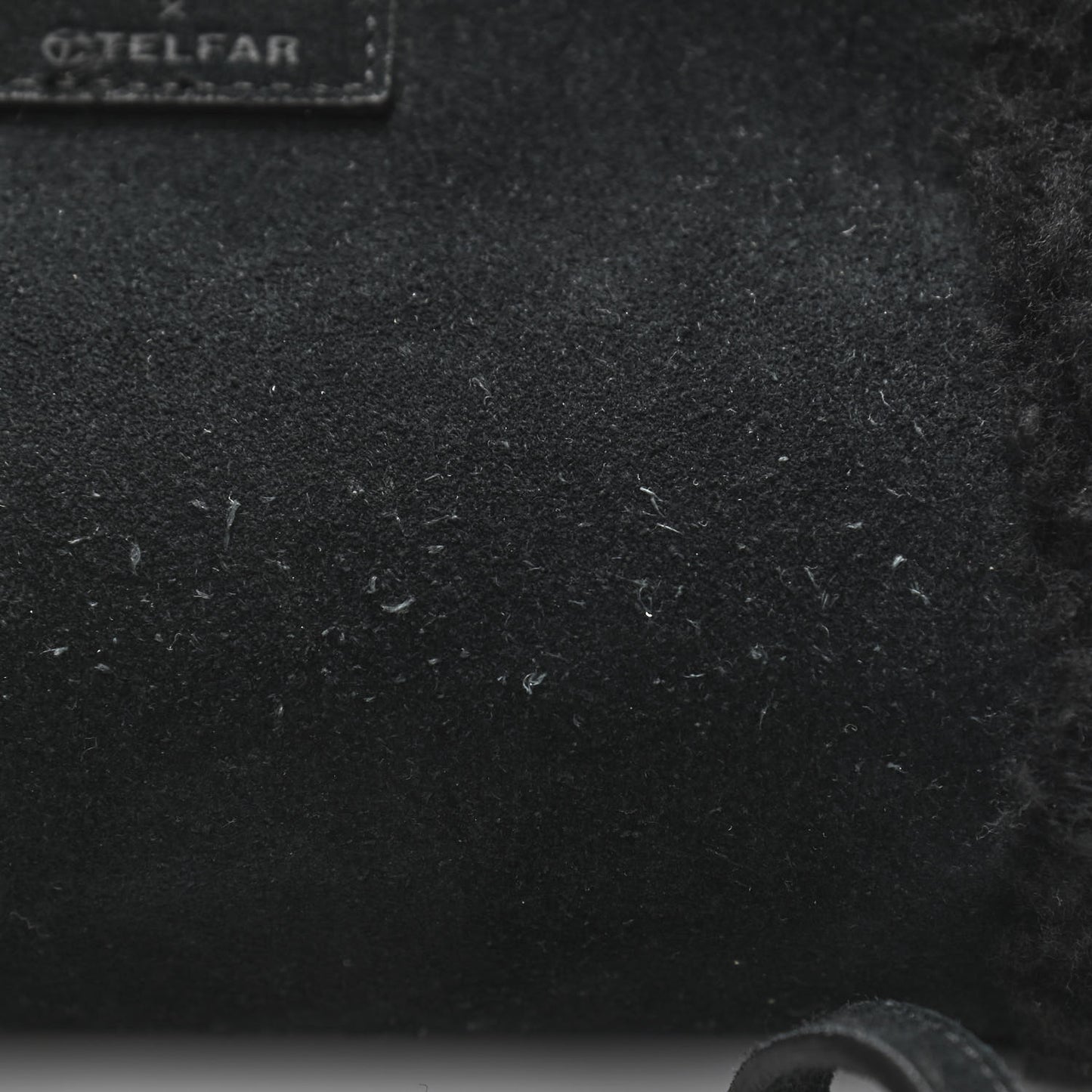 X UGG Suede Shearling Small Shopping Bag Black
