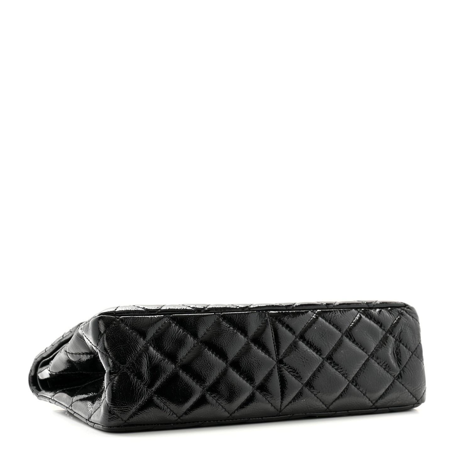 Distressed Patent Quilted 2.55 Reissue 227 Flap Black