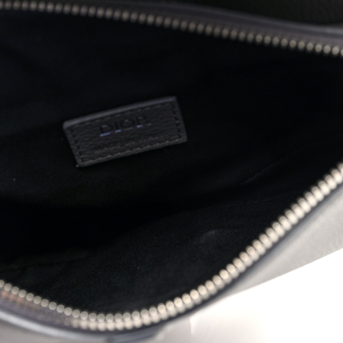 Grained Calfskin Mens Saddle Bag Grey