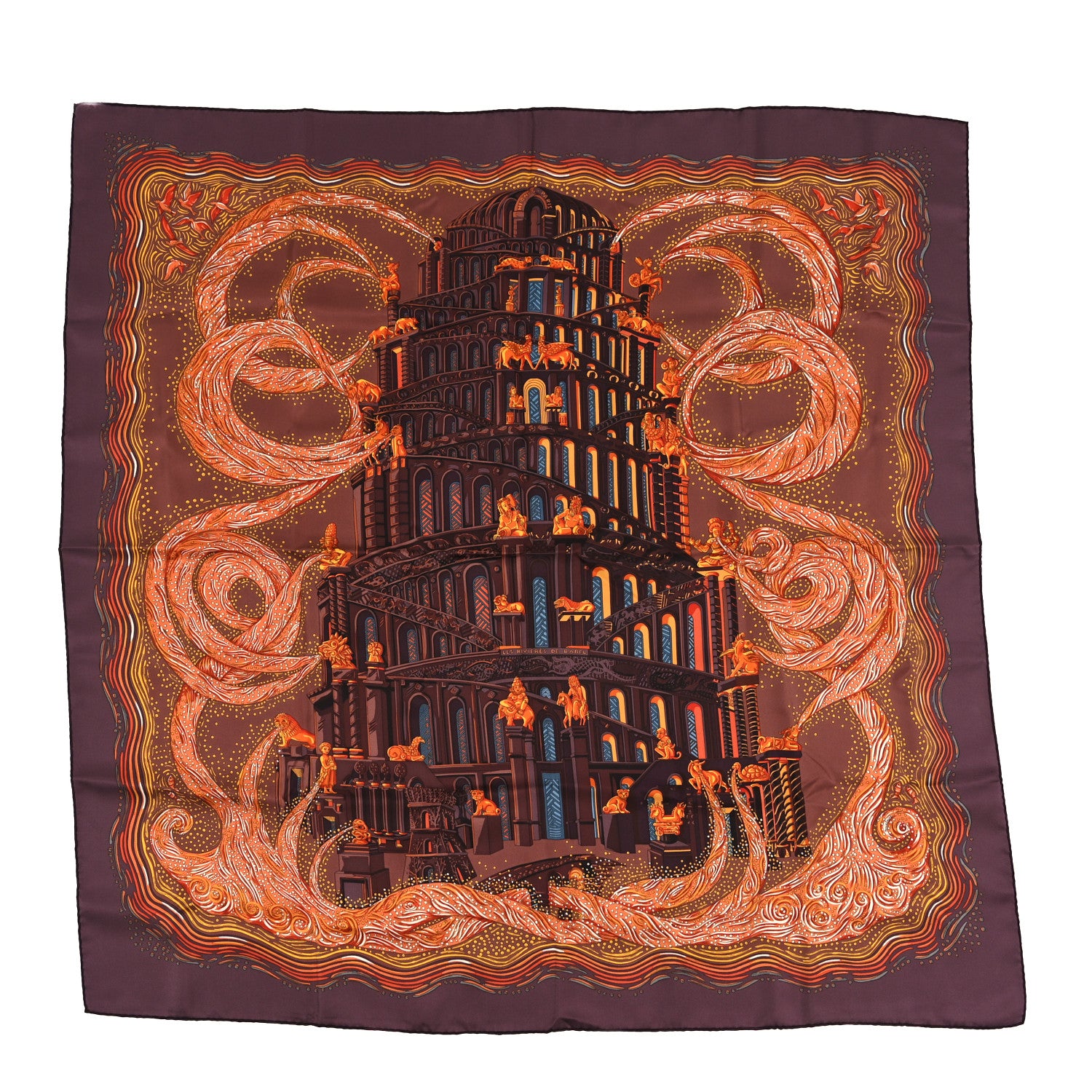 Hermes Silk Les Rivieres de Babel Scarf 90 1919431 – FASHIONPHILE