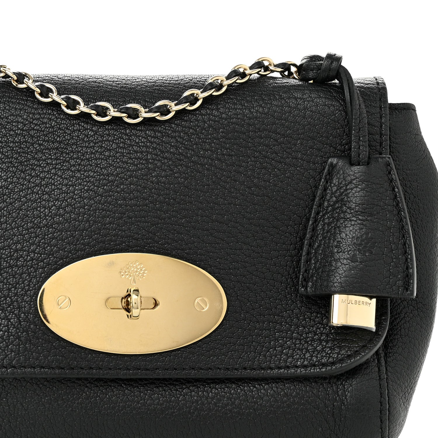 Mulberry Glossy Goatskin Small Lily Flap Black 7 of 9