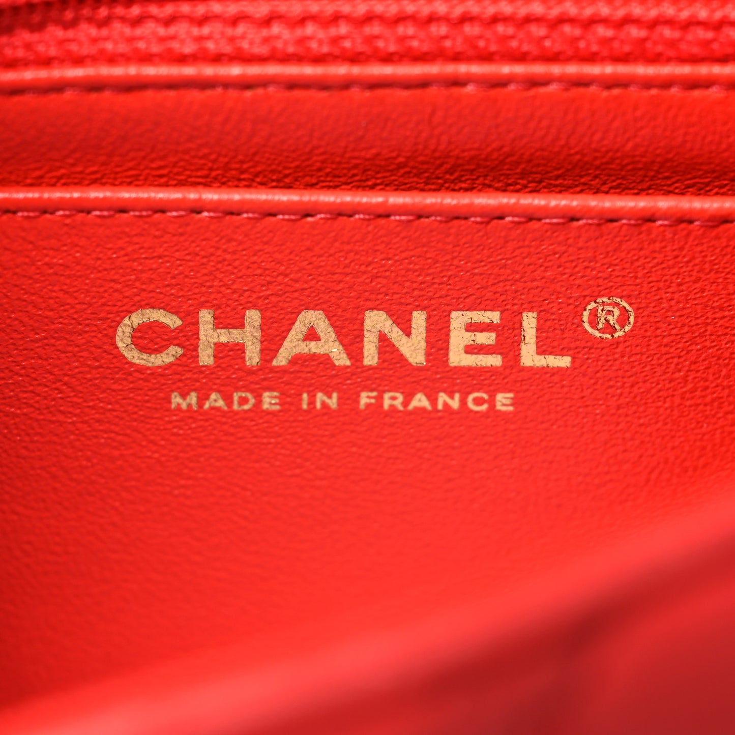 Lambskin Quilted Mini Square Flap Red
