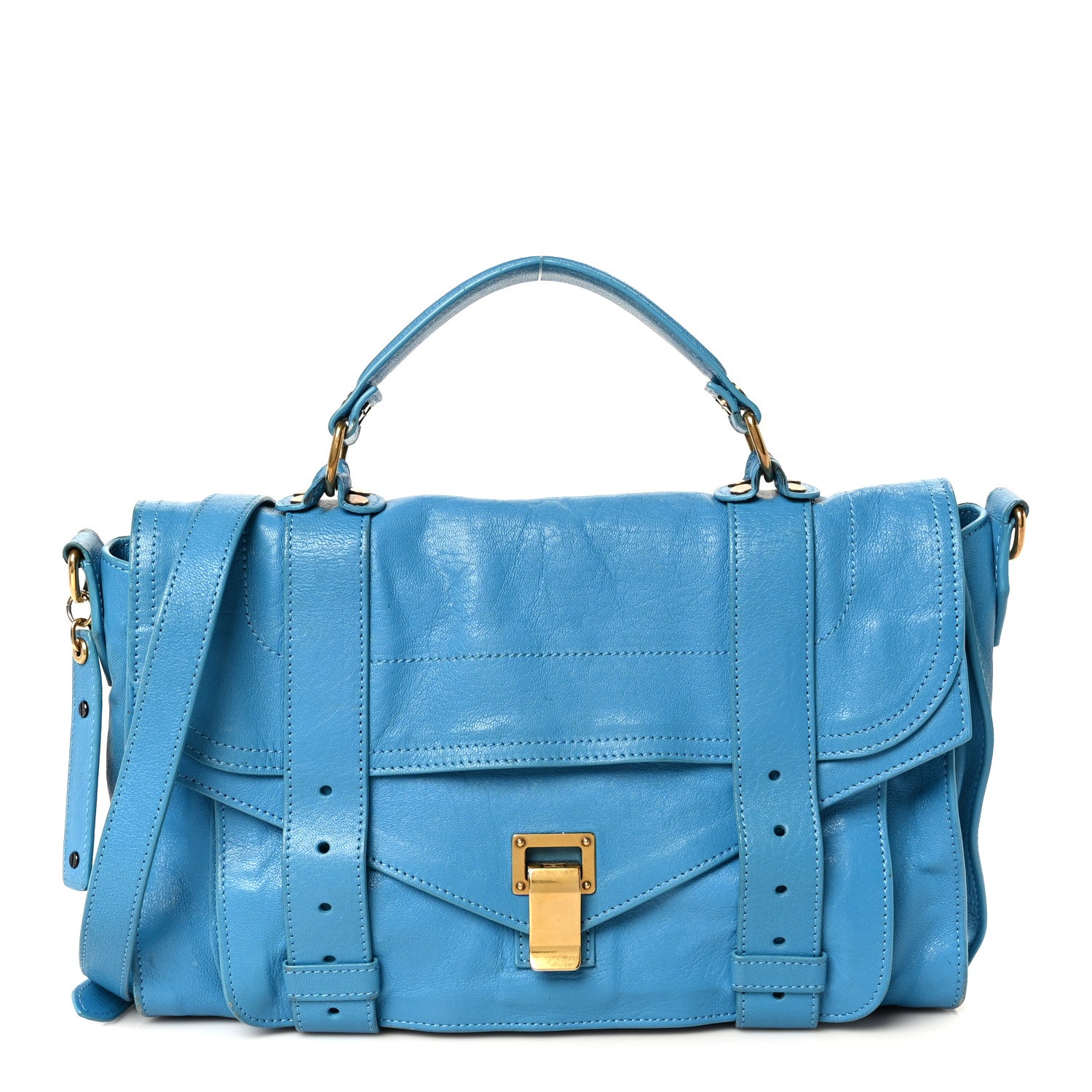 Proenza Schouler Lambskin Medium PS1 Satchel Blue 1895370