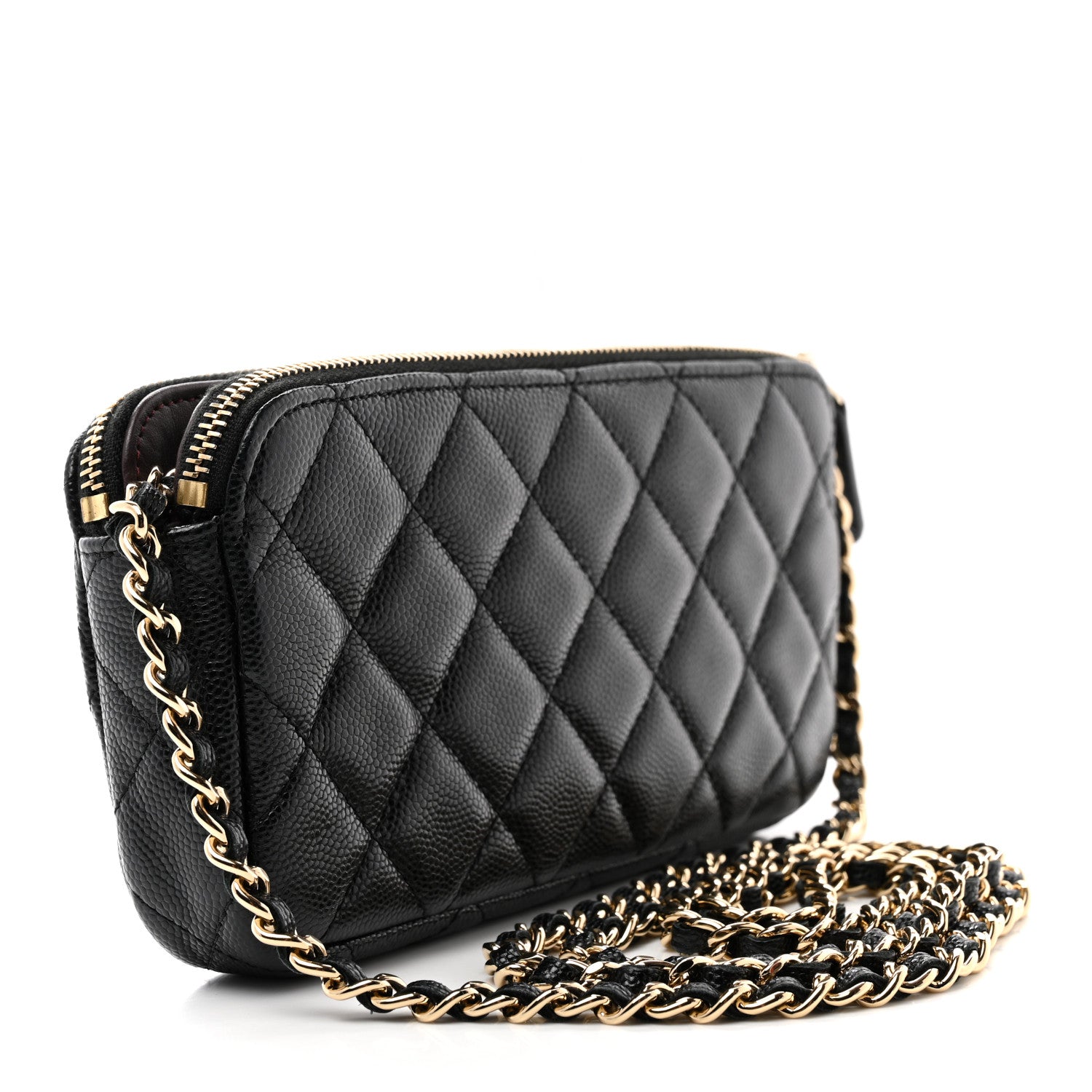 Chanel Caviar Quilted Small Clutch With Chain Black 3 of 12