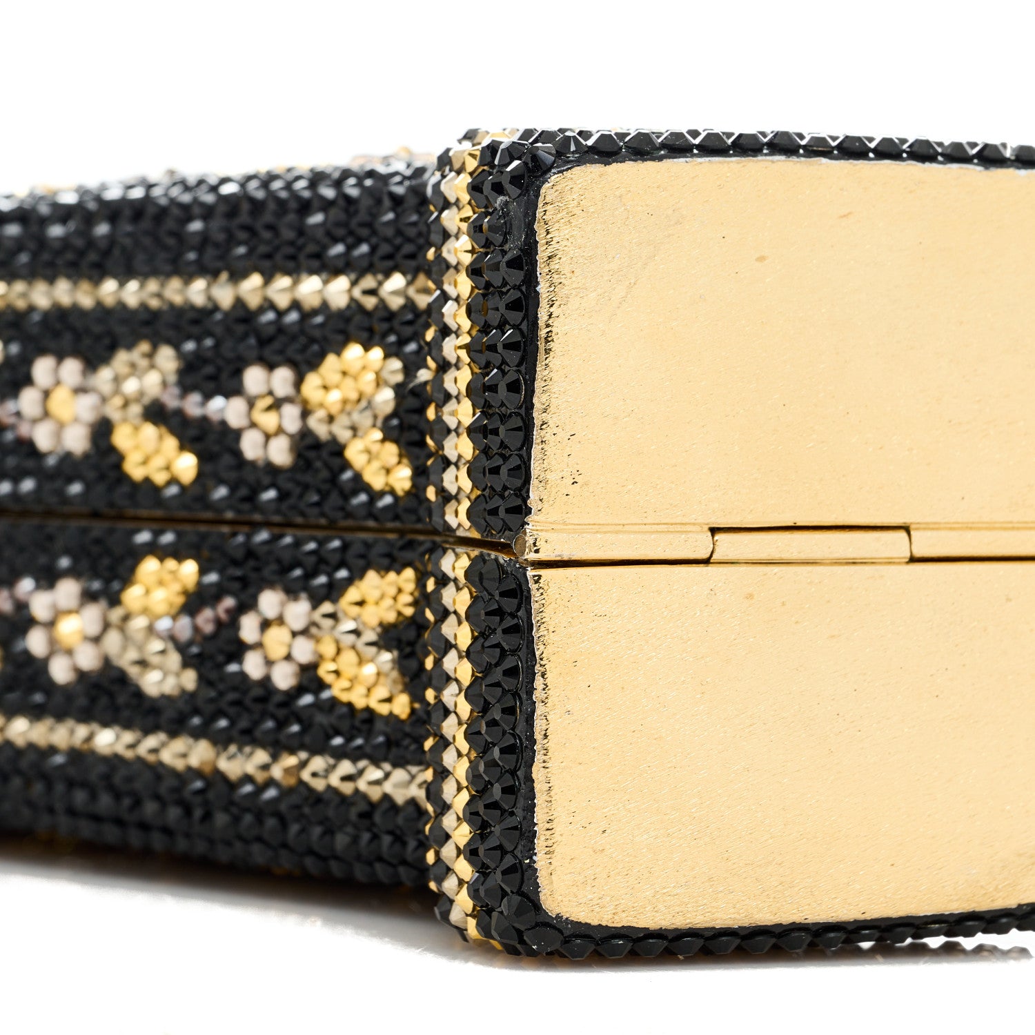 Judith Leiber Swarovski Crystal Carnegie Hall Harp Minaudiere Clutch Gold Multicolor 9 of 12