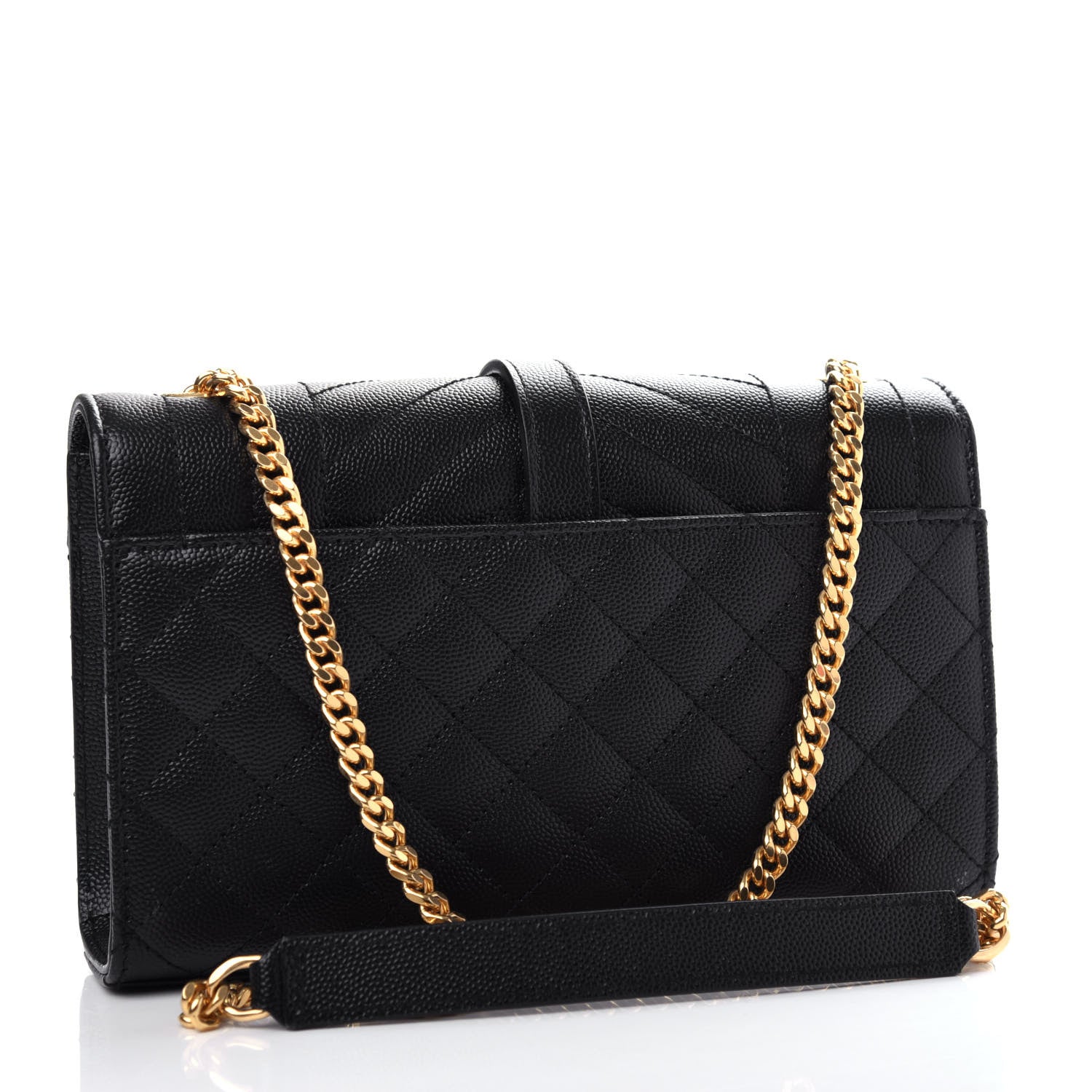 Saint Laurent Grain De Poudre Textured Mixed Matelasse Triquilt Small Monogram Satchel Black 3 of 10