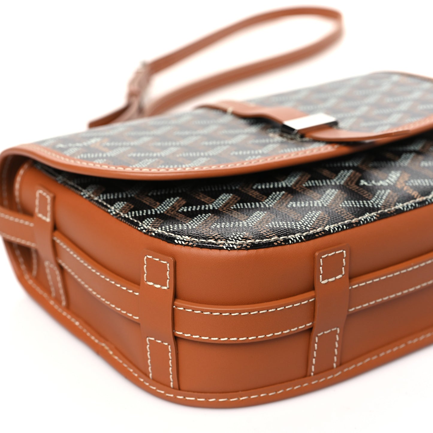 Goyardine Belvedere II PM Messenger Bag Black Gold