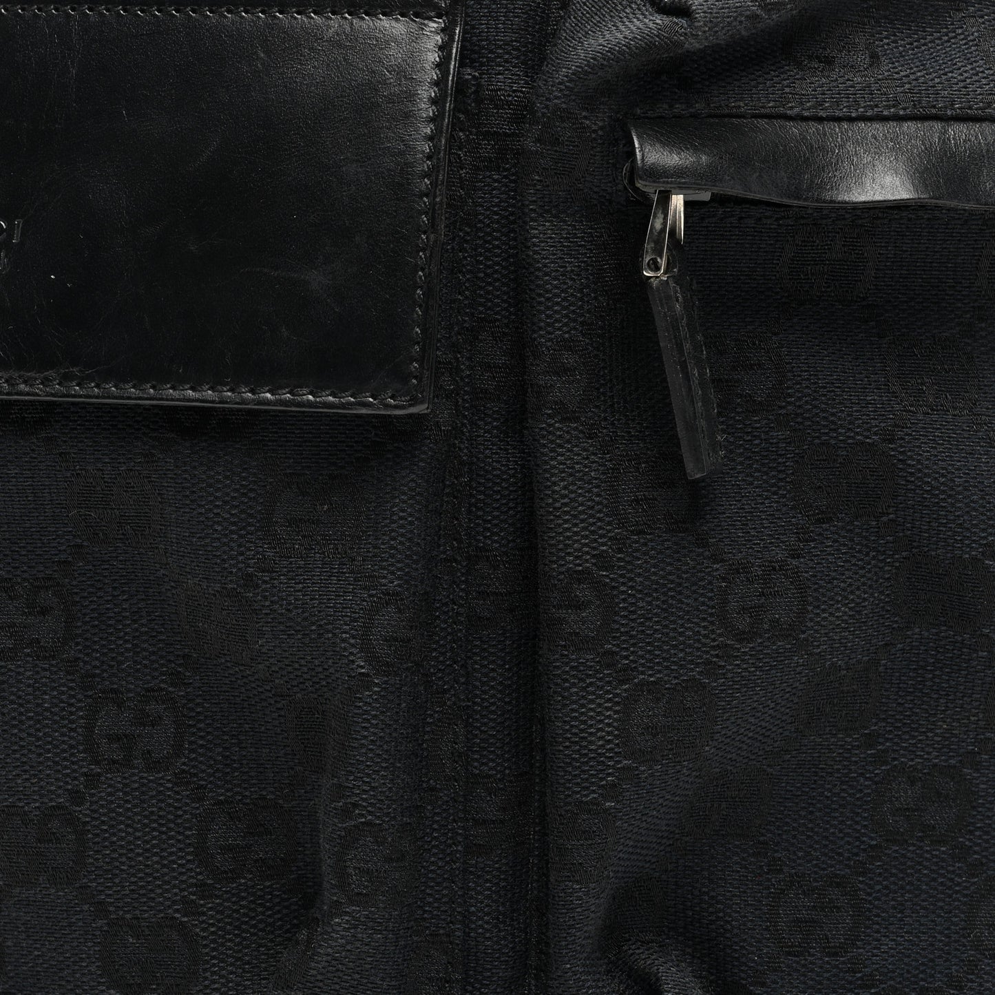 GG Monogram Double Pocket Belt Bag Black