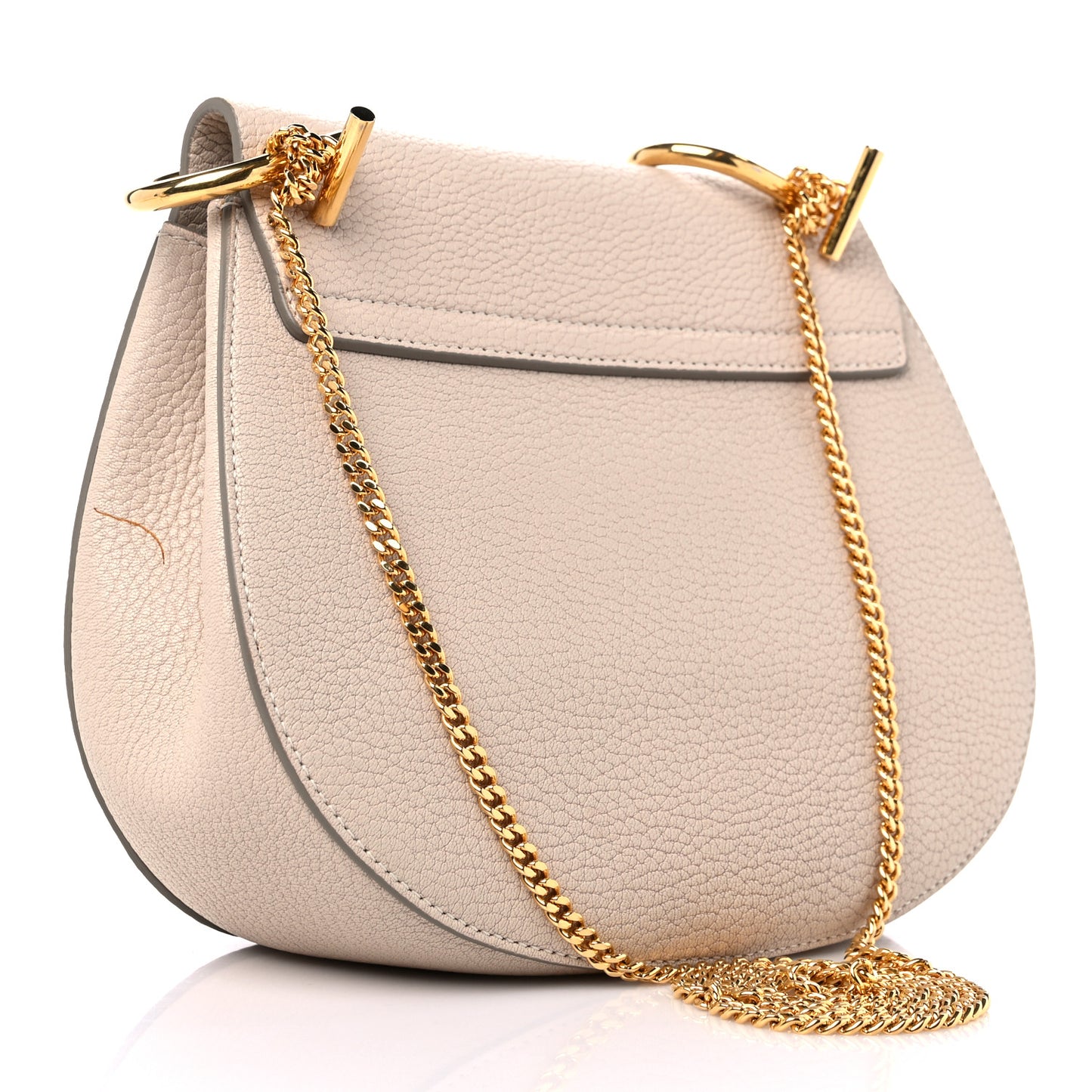 Grained Lambskin Drew Shoulder Bag Cement Pink
